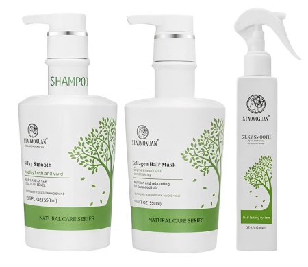 Set Cadou Xiaomoxuan S2M2T1 – Sampon + Masca Colagen + Spray Leave in Termoprotector pentru Regenerare si Stralucire