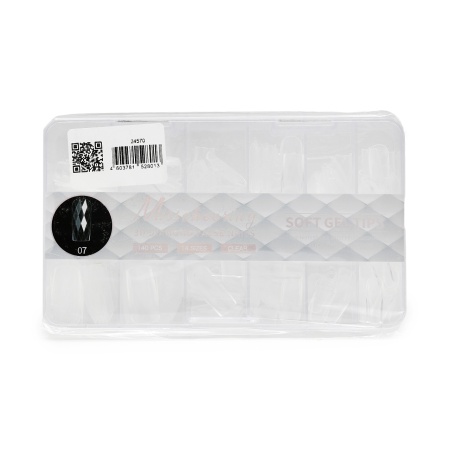 Tipsuri de gel „Diamante 3D”, Pătrate, 07, 120 buc, 12 dimensiuni - Img 3