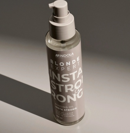 Indola Blonde Expert InstaStrong Bond Oil 100ml – Ulei Profesional pentru Regenerarea Părului Blond sau Tratat Chimic, cu Tehnologie Bond și Protecție UV - Img 2