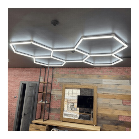 Sistem de iluminat HoneyComb 5 Hexagoane Luminoase LED 192W 2430 X 1660mm - Img 3