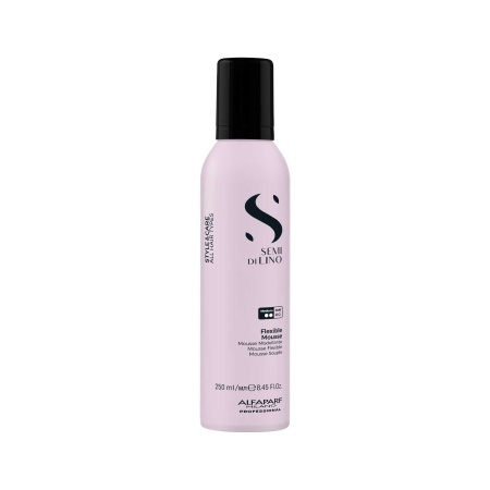 Alfaparf Milano Semi Di Lino Style&Care Flexible Mousse 250 ml – Spumă de Styling Versatilă pentru Volum Natural și Fixare Lejeră, fără Reziduuri - Img 1