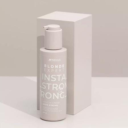 Indola Blonde Expert InstaStrong Leave-In Cream 145ml – Cremă fără clătire cu tehnologie Bond, protecție termică și întărire instantă pentru părul blond, sensibil sau tratat chimic - Img 2