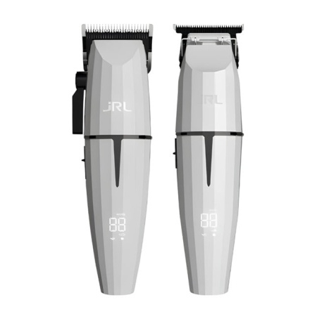 JRL Fresh Fade White Ghost Combo – SET de Mașină de Tuns 2020C și Trimmer 2020T Onyx, cu Tehnologie Cool Blade, Smart-Clip și Design Alb Premium - Img 2