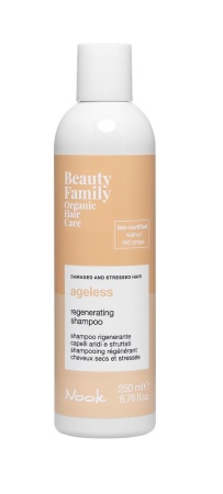 Șampon Organic Pentru Regenerarea Părului Uscat Și Deteriorat Nook Beauty Family Ageless Regenerating Shampoo 250ml - Img 1
