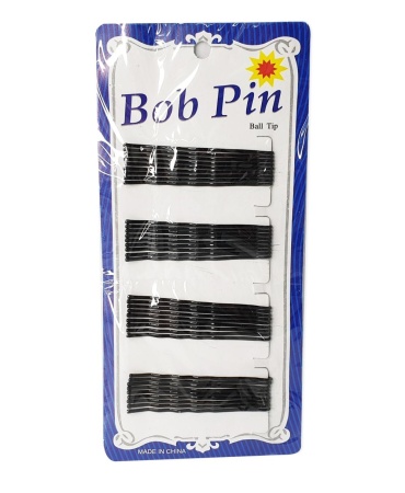 Set 36 Agrafe de par negre , ondulate cu capat rotund 60mm