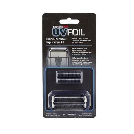 Set Cap + Cuțit + Folie de Schimb BabylissPro Double FoilFX02 UV – Compatibil FXLRF2, Titan - Img 2