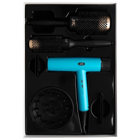 Set Uscator de Par JRL Forte Pro Dryer 90.000 RPM Sapphire Blue + 2 Perii pentru par - Img 10