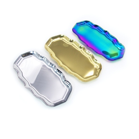 Tavă metalică multicolor pentru păstrarea instrumentelor de manichiură sau pedichiură - Img 1