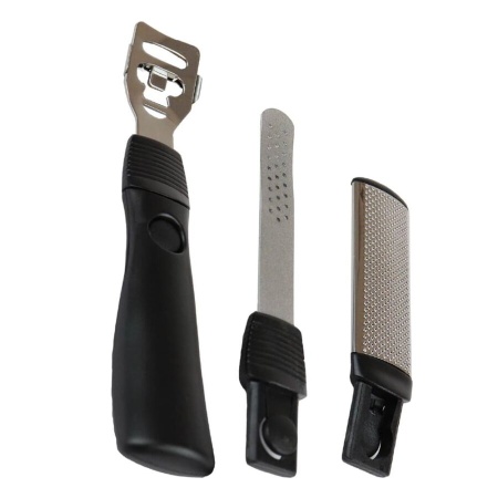Kit brici pentru pedichiura si calcaie Camille Milano Negru