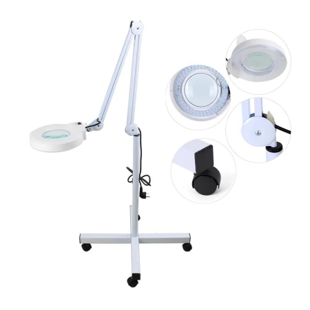 Lampa Cosmetica LED cu Lupa 5x Dioptrii, pt Machiaj sau Gene False - 22W - Img 2