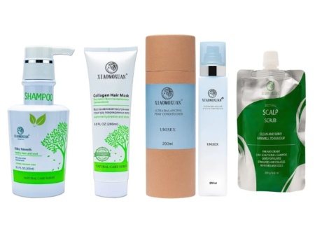Set Cadou Xiaomoxuan S1M260T2SCRUB - Sampon Arbore de Ceai 300ml + Masca Colagen 260ml + Spray Ultra Balancing + Scrub Curatare Scalp