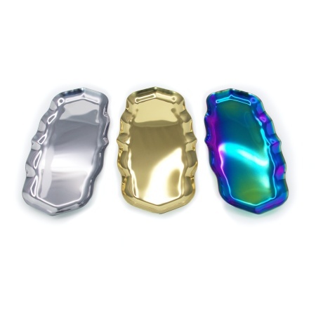 Tavă metalică multicolor pentru păstrarea instrumentelor de manichiură sau pedichiură - Img 2