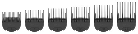 Wahl Set Profesional de Înălțătoare Slide-On – 6 Dimensiuni pentru Tunsori Precise și Versatile