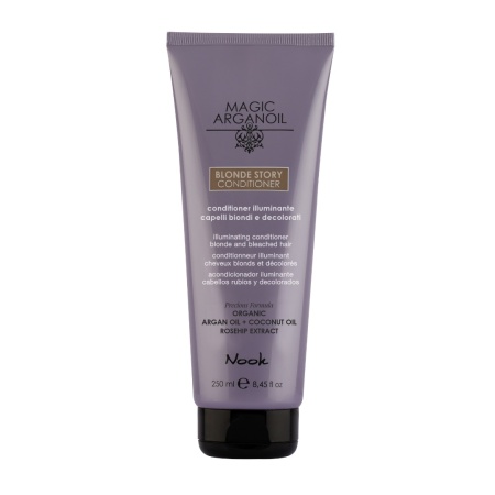 Balsam Iluminator pentru Neutralizarea Reflexiilor Galbene, Ideal pentru Părul Blond, Nook Magic ArganOil Blonde Story