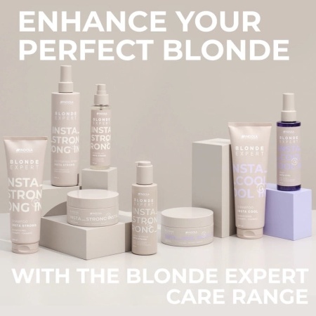 Indola Blonde Expert InstaStrong Șampon 1000ml – Puterea Blondului Sănătos și Strălucitor - Img 2