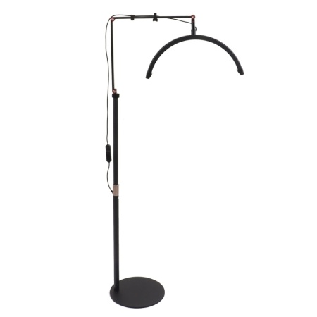 Lampa Led Semiluna 23 Inch, 36 W, cu Picior Fix, Reglarea Intesitatii si Suport Telefon, 65 cm