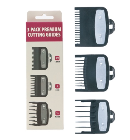Set 3 Gratare intermediare Premium pentru masini de tuns compatibile Wahl, Jrl, Kiepe 1.5mm 3mm 4.5mm - Img 1