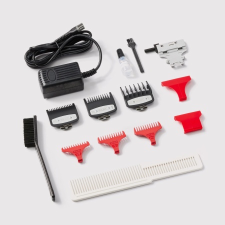 Set Barber Combo Wahl Mașină De Tuns Profesională Magic Clip Cordless + Mașină De Contur Detailer Li Negru - Img 4