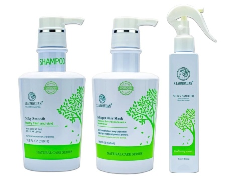 Set Cadou Xiaomoxuan S2M2T1 – Sampon + Masca Colagen + Spray Leave in Termoprotector pentru Regenerare si Stralucire