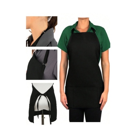 Sort Frizerie/ Coafor cu Buzunare, Black - 51459910 - Img 8