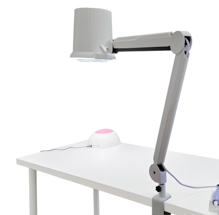 Lampa cu Aspirator Manichiura Tip Clopot 41W - Roti Mobile plus Prindere de Masa - Img 5
