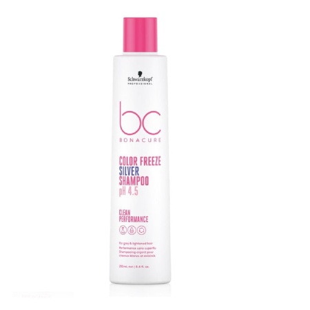 Șampon Argintiu Pentru Neutralizare Tonurilor Calde Schwarzkopf Professional Bonacure Clean Performance Color Freeze Silver Shampoo