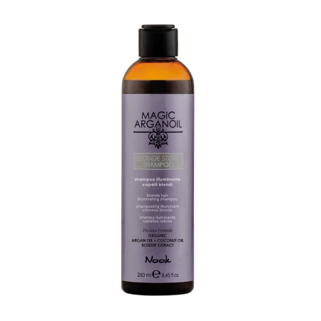 Șampon Iluminator pentru Neutralizarea Reflexiilor Galbene, Ideal pentru Părul Blond, Nook Magic ArganOil Blonde Story - Img 1