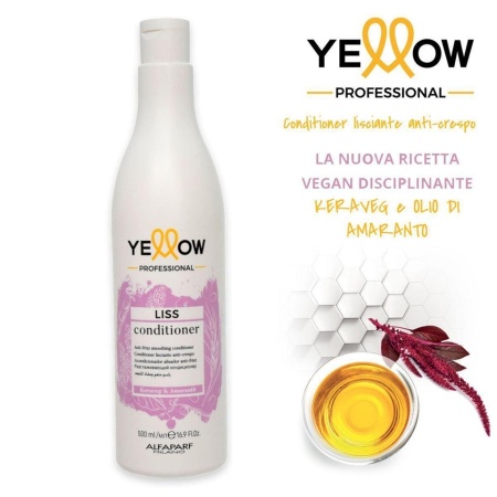 Yellow Liss Conditioner 500ml – Balsamul Antifrizz cu Keratină Vegetală și Ulei de Amarant pentru Păr Neted, Strălucitor și Ușor de Controlat - Img 2