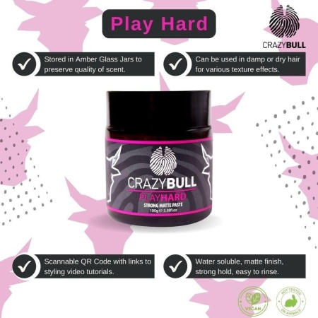 Ceara de par Crazy Bull Play Hard Paste 100ml - Img 3