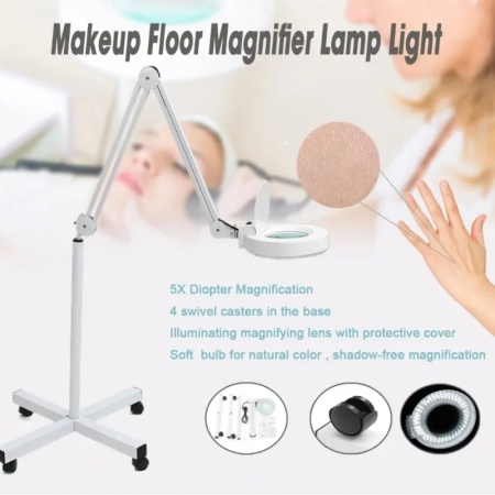 Lampa Cosmetica LED cu Lupa 5x Dioptrii, pt Machiaj sau Gene False - 22W - Img 3