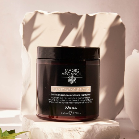 Mască Restructurantă pentru Părul Deteriorat, cu Unt de Argan și 91% Ingrediente Naturale, Nook Magic ArganOil Secret - Img 3