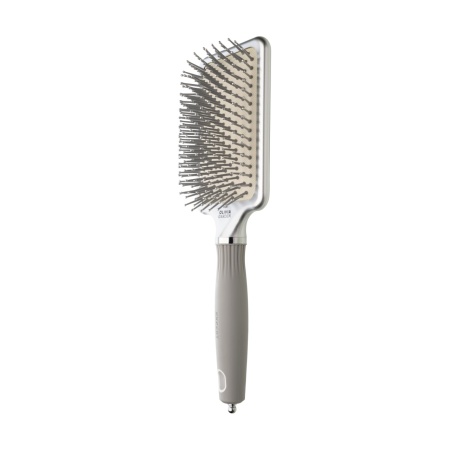 Perie profesională Olivia Garden Expert Care Rectangular Silver L, cu peri din nylon Nylgard - Img 5