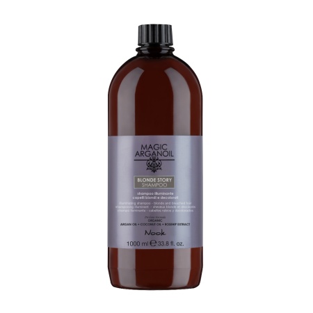Șampon Iluminator pentru Neutralizarea Reflexiilor Galbene, Ideal pentru Părul Blond, Nook Magic ArganOil Blonde Story - Img 2