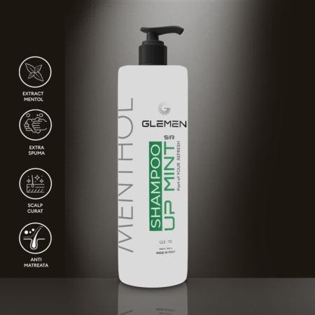 Sampon pentru Par - Glemen - Menthol - 1000 ml - Img 3