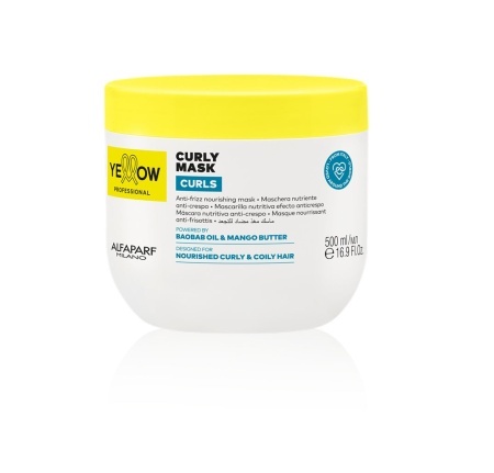 Yellow Professional Curls Mască Hidratantă pentru Păr Cret și Uscat– Regenerare Intensivă, Anti-Frizz și Control al Volumului - Img 1