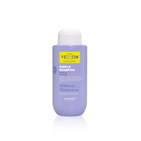 Yellow Purple Shampoo 500ml – Șampon Violet Profesional pentru Nuanțe Reci de Blond și Păr Gri 💜✨ Neutralizare Instantă a Reflexelor Galbene - Img 1