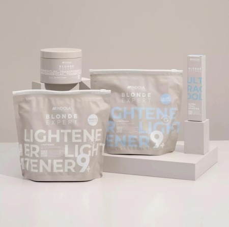 Indola Blonde Expert Lightener 9+ White 450g – Pudră Decolorantă Profesională Albă cu Protecție Maximală și Rezultat Blond Clar, Neutru - Img 2