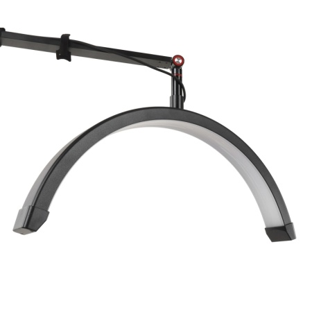 Lampa Led Semiluna 23 Inch, 36 W, cu Picior Fix, Reglarea Intesitatii si Suport Telefon, 65 cm - Img 2
