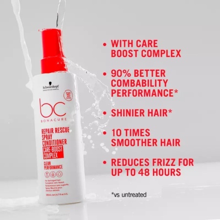 Schwarzkopf Professional BC Repair Rescue Spray Conditioner 400ml – Soluția Perfectă pentru Repararea Intensivă a Părului Deteriorat - Img 9