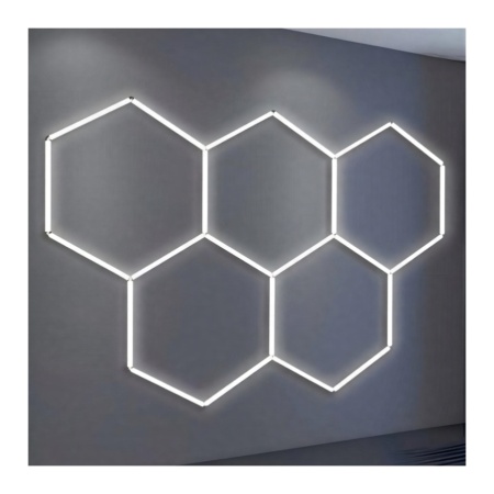 Sistem de iluminat HoneyComb 5 Hexagoane Luminoase LED 192W 2430 X 1660mm - Img 5