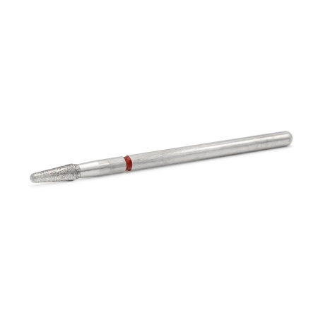Capat de Freza de Diamant pentru Cuticule, Con Rotunjit, Rosu(Fin), Pauco - 855/025R