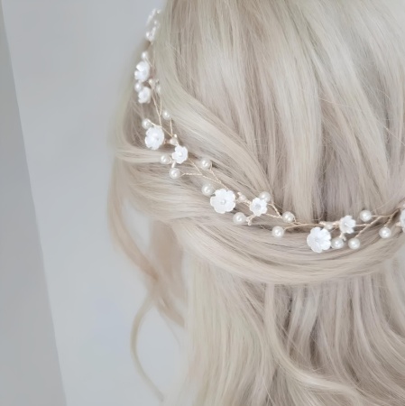 Coronita de Par Flexibil Gold Pearl & Flower - 8833372