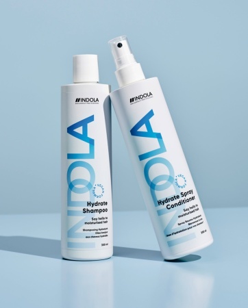 INDOLA Hydrate Spray Conditioner – Balsam Leave-in Hidratant cu Acid Hialuronic și Pantenol pentru Păr Uscat și Fragil 300ml - Img 2