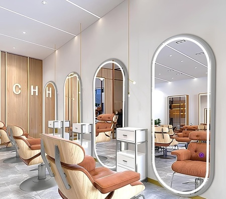 Oglinda Salon - Post de Lucru Frizerie/Coafor, Silver - Img 2