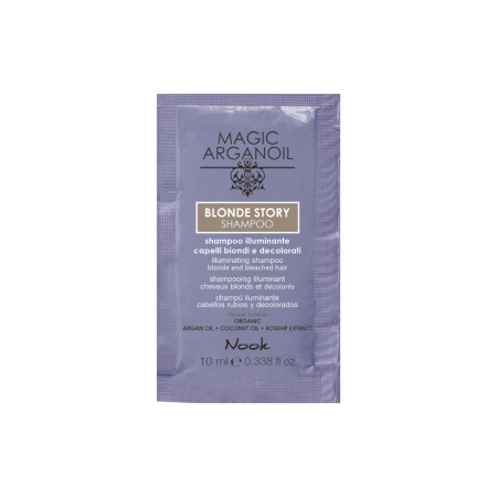 Șampon Iluminator pentru Neutralizarea Reflexiilor Galbene, Ideal pentru Părul Blond, Nook Magic ArganOil Blonde Story - Img 5