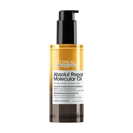 Ulei bifazic de păr L’Oréal Professionnel Absolut Repair Molecular– Anti-Frizz, Hranire Intensă & 100h Strălucire - Img 1