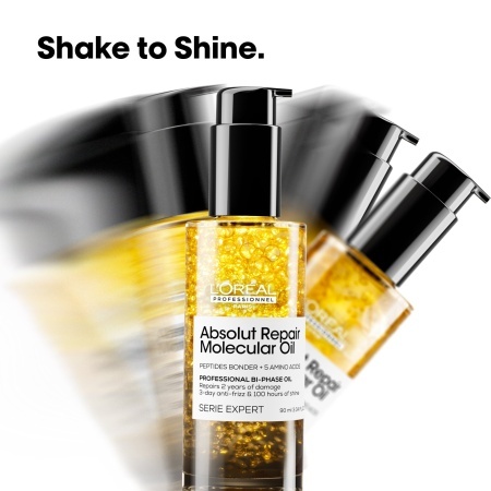 Ulei bifazic de păr L’Oréal Professionnel Absolut Repair Molecular– Anti-Frizz, Hranire Intensă & 100h Strălucire - Img 11