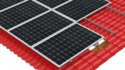 Ceramic tile fixing system for 24 (2x12) panels in vertical plane - Img 1