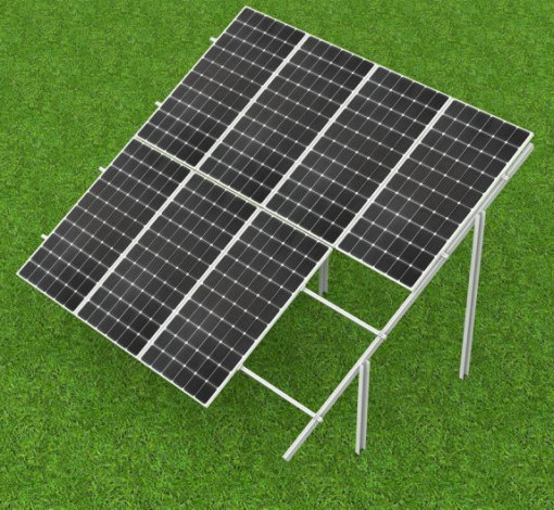 Földi rögzítési rendszer 10 (2x5) panelhez a függőleges síkban