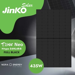 Jinko fotovoltaikus panel 435W, JKMM435N-54HL4R-B, hatékonyság 21,77% Fekete - Img 1